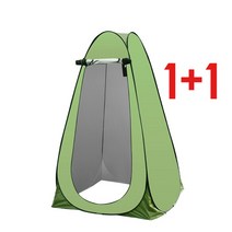 쇼파홀릭 1+1 야외 샤워텐트 샤워 화장실 텐트 탈의실 텐트, 소형, (기본)그린