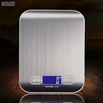 DFMEI 충전 계량 스테인리스 주방 저울 5kg 전자 저울 10kg 미니 테이블 저울 음식 그램 계량, 실버