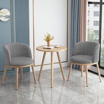 신혼 2인 티테이블 세트 거실 식탁 철제 카페 의자 베란다 골드 사이드 테이블 인테리어, 의자2+테이블1(회색)