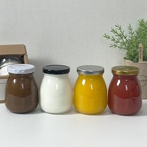 유리병 캔디병 250 시리즈 bottle 잼병 수축필름제공, 캔디병 250 철캡 블랙, 1개