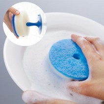 일본 MARNA POCO 마나포코 도넛 수세미 주방스펀지 (컬러), 블루 리필