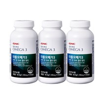GNC 더블 오메가-3 (1 096mg 60캡슐 60일분) x 3EA