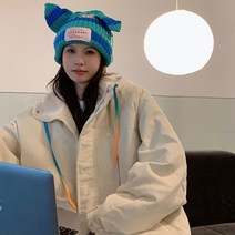 미국 패션 브랜드 스트링 코듀로이 후드 패딩 여커플 루즈핏 카고 패딩 코트