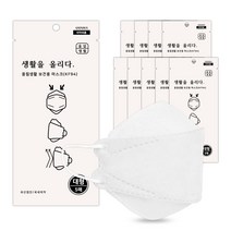 올림생활보건용마스크(KF94) 대형, 10개, 화이트, 5매입