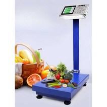 스탠드 전자정울 업소용 정육점 계량저울 야채가게, 150kg 빨간색 글씨  (접이식-리클라이닝)