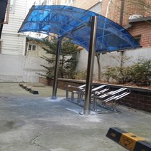 캐노픽스 1500x2500 처마비가림 현관차양 상가캐노피 베란다비가림막 테라스 가림막, 렉산_블루/브라켓_블랙/파이프_블랙