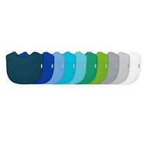 그린스프라우츠 방수용 턱받이 블루 /green sprouts Stay-dry Baby Bibs (10 pack) Waterproof