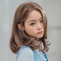 중단발펌 여성 수제 통가발 모즈펌 중년 엄마 아줌마 30대 여자가발, S, 내츄럴블랙