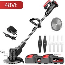아세아관리기 미니관리기 소형트랙터 무선 잔디 깎는 기계 헤지 트리머 800W 전기 8V 마끼다 배터리용 조정, 02 48VT  B