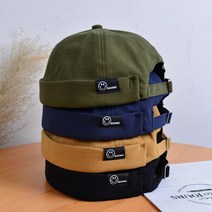 패션모 아메카지룩 숏비니 캐주얼 댄디 스마일 와치캡 코디 남자 모자 면 여름