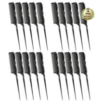 세븐스타 엔틱풍 꼬리빗 5p, 검정, 4개입