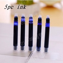 럭셔리 나무 만년필 대학생 입문 연습, 5개 블루잉크, M