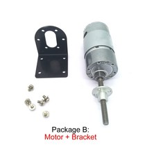 전장부품 12V 마이크로 전기 모터 긴 샤프트 DC 6V 스레드 DIY 부품 JGB37-555 플랜지, 18 12v15rpm_05 Package P