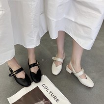 2022 인터넷 연예인 샌들 얕은 입 두꺼운 하단 두꺼운 뒤꿈치반 슬리퍼