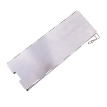 아타고그리들 캠핑무쇠 코팅숯불그릴 화덕 볼케이노 솥뚜껑불판 12pcs 야외 바람 방패 캠핑 요리 바베큐 그릴 바람 패널 접이식 가스 스토브 앞 유리 알루미늄 합금 장비, 은