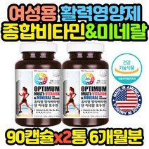 여자 종합 20종 비타민 미네랄 활력 영양제 x2통 여성 40대 50대 60대 70대 80대 남자 갱년기 여성 추천