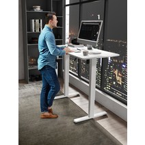 높이조절책상 모션데스크 스탠드 전동책상 데스크, 화이트 USB 포함