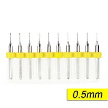 xcan 10 개대 0.3mm 1.2mm pcb 미니 드릴 비트 인쇄 회로 기판 용 텅스텐 강 카바이드 cnc 드릴 비트 기계, PCB 0.5mm 10PCS