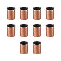 uxcell 슬리브 베어링 미끄럼 베어링 카본 스틸 브론즈 톤 10mm x 12mm x 15mm 10팩 포함