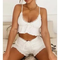 프릴 레이스 크롭 트레이닝 set