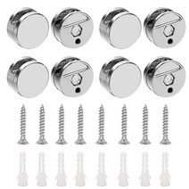 8 PCS 미러 클립 세트 미러 홀더 클립 3-5mm 두꺼운 거울에 대 한 고정 피팅에 대 한 아연 합금 거울 홀더, 하나, 은