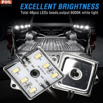 LED 픽업 침대 조명 8x 모듈 인테리어 스트립 바 자동차 밴 트레일러 램프 야외 캠핑 가정용, 한개옵션0