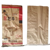 사료봉투 종이마대 종이세겹마대, 무인쇄 사료봉투 50장, 1개