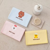 라인프렌즈 미니 브라운앤프렌즈 극세사 스포츠타올 캐릭터수건, 1장, 핑크