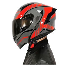 시스템헬멧 여름 클래식 스쿠터 풀페이스 통풍 여름, 백적도금