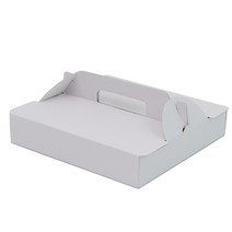 더담다 손잡이형 무지 화이트(W) 피자박스 13인치(345 X 345 X 45mm) 50개입, 화이트, 50개