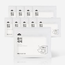 아라홈 세탁세제 종이세제 뽑아쓰는 시트 한장 빨래 중성 일반 드럼 겸용, 10팩