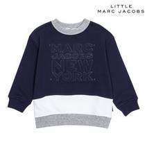 리틀 마크제이콥스 네이비 로고 투톤 맨투맨 W25411-V41