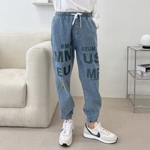 뮤지엄 프린팅 스트릿 데님조거 팬츠 SD-220952