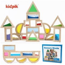 아이 교구 발도르프 유아 교육 무지개 아크릴 원목 블럭 kidpik 레인보우 인테리어 소품, A