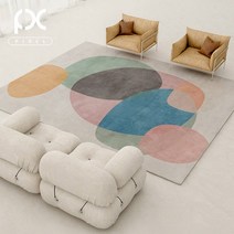 북유럽 카펫 거실 침실 커피 테이블 바닥 매트 가정용 대형 미끄럼 방지 침대 옆 어린이 방 러그, 현대5344