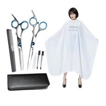 베라스 미용 커트보 + 미용가위 세트, 혼합색상, 10세트