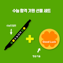 수능선물 합격기원 행운의 네잎클로버 선물세트 클립펜 + 손거울 커스텀제작, 손거울2, 클립펜1