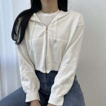 VANANA2 루즈핏 골지 데일리 여성 무지 니트 후드집업