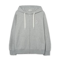 MLB 엠엘비 3ATRB0231 베이직 백빅로고 오버핏 후드 집업 (남여공용), 43MGS(멜란지그레이), L