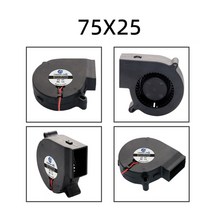 낙엽청소기 30MM 40MM 50MM 60MM 75MM 97MM 냉각 팬 브러시리스 모터 케이스 팬 송풍기 가습기 인덕션 쿠커, 32.7525 - 없음 RGB - 12V
