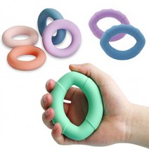 VOLAR 실리콘 미니 손악력기, 타원형, 코랄오렌지(30LB)