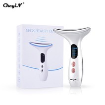 얼굴마사지기계 턱선리프팅 ems페이스롤러 얼굴주름 목마사지 사각턱 붓기 브이라인 CkeyiN EMS 목 슬리밍, 01 MR659W