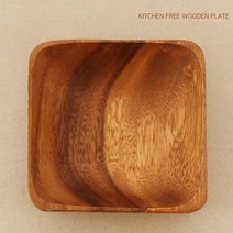 아카시아 사각볼 간신쟁반 다용도볼 원목 접시 스낵쟁반, 단품