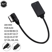 AMI MMI MDI 무선 Aux 블루투스 5.0 어댑터 케이블 오디오 음악 플레이어 아우디 A3 A4 B8 B6 Q5 A5 A7 R7 S5 Q7 A6L A8L 자동차 자동, [01] Black