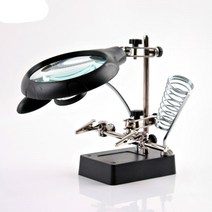 납땜 보조 작업 스탠드(확대경/집게/인두거치/LED)