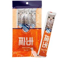다랑어맛 고양이 연어 유산균 짜먹는간식 4입 5개 면역력강화 노령묘