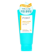 포인트 딥 클린 스크럽 폼 150g 자연 유래 미세 스크럽제로 부드러운 각질 케어!, 1개
