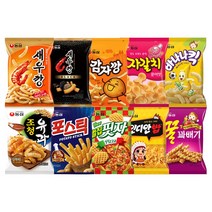 농심과자10종_새우깡+블랙새우깡+감자깡+자갈치+바나나킥+조청유과+포스틱+벌집핏자+인디안밥+꿀꽈배기+그레잇물티슈(10매), 농심10종과자세트+그레잇물티슈(10매), 1세트