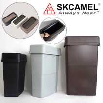 SKCAMEL 슬림 휴지통 카페 병원 매장 업소용 50L 70L 90L, C형 뚜껑 포함, 회색, 1개