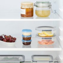 3P 이케아 70ml 요거트 미니 반찬 소스 통 캠핑 양념 소분 타파 용기 투명 플라스틱 원형 소품 클립 보관